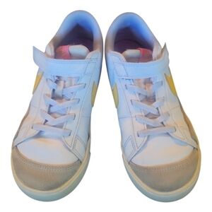 Nike Kids Blazer Low Top '77 White/ Yellow/ Pink Unisex Sneakers Size 2.5Y